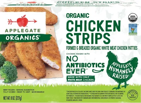 APPLEGATE: Organic Chicken Strips, 8 oz