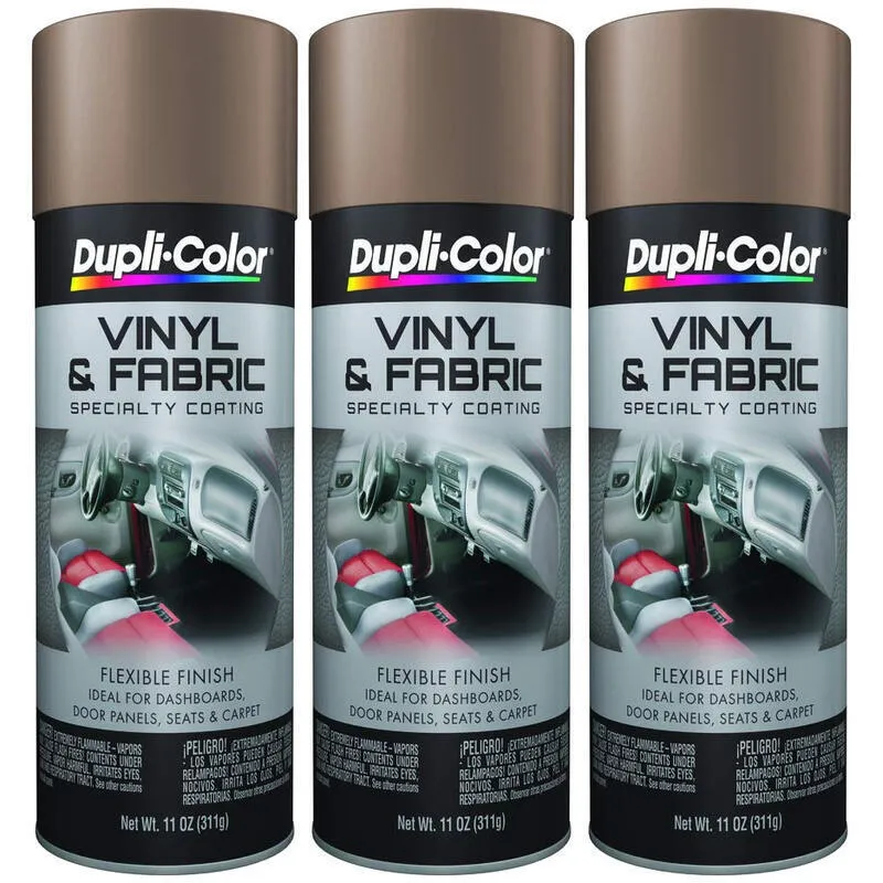 Duplicolor HVP113 (3 Pack), Vinyl &amp; Fabric Spray Paint, Medium Beige, 11 oz