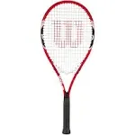 Federer Adult Recreational Tennis Racket - Grip Size 3 - 4 3/8&#034;, Red/White/Blac<wbr/>k