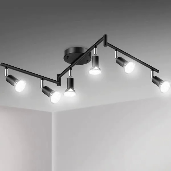 Bojim 6 Light Black Track Lighting Kit