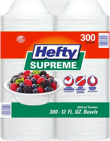 Hefty Foam Bowl, 12-Ounce (Packaging may Vary)