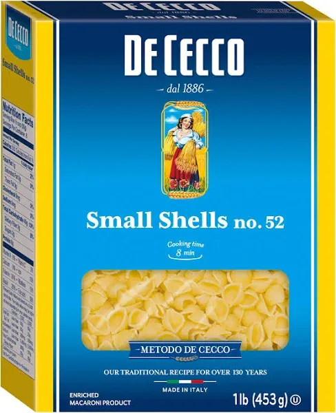 De Cecco Small Shell Pasta 16 Oz Box # 52