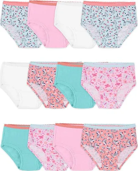 Fruit of the Loom Girls 2T-4T Assorted Set Briefs, 7 Pack