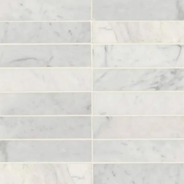 Monet Honed Marble Tile 2" x 8", Nero Marquina (40-Pack, 4.44 SF)