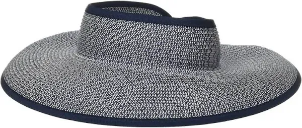 San Diego Hat Co. Women's One Size Ultrabraid Visor with Ribbon Binding, and Sweatband