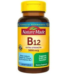 Nature Made Extra Strength Vitamin B12 3000 mcg Softgels