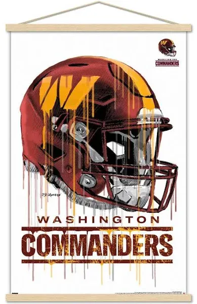 Trends International NFL Washington Commanders Drip Helmet Wall Poster