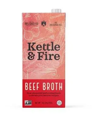 Kettle And Fire Beef Cooking Broth - 6 Pack 32 Oz