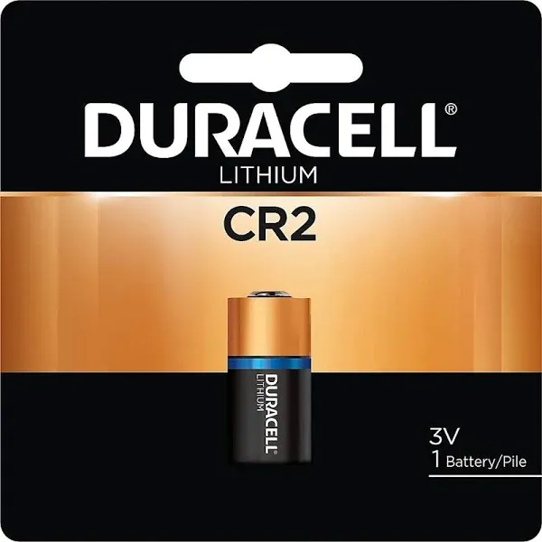 Duracell Cr2 Lithium Battery 3v 2 Batteries on a card