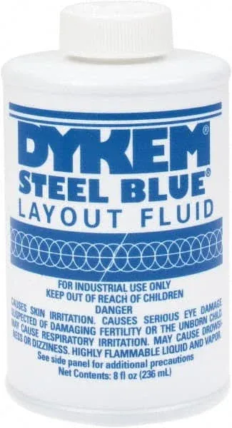  DYKEM STEEL BLUE LAYOUT FLUID 8 OZ. BOTTLE W/ BRUSH CAP 80400 