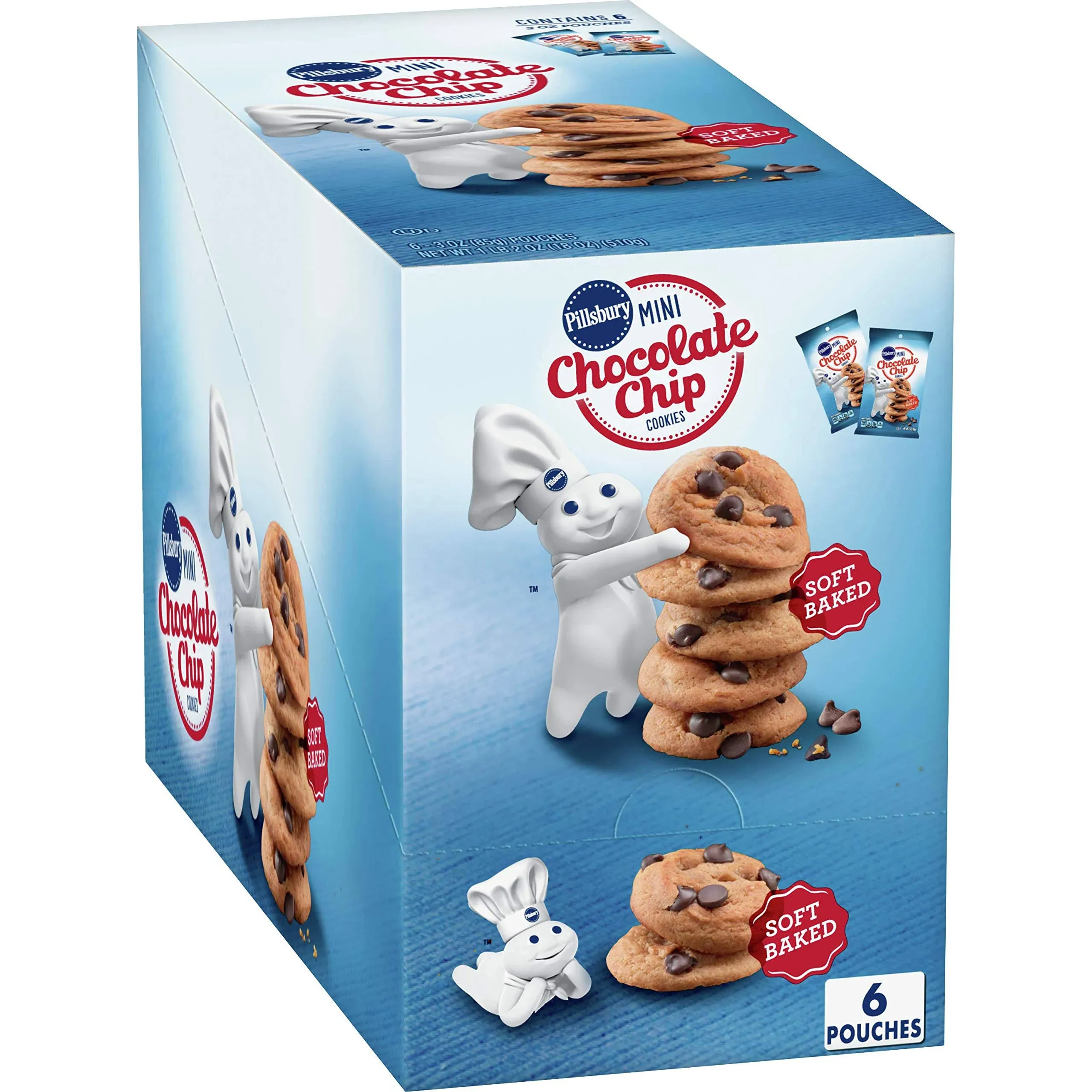 Pillsbury Mini Soft Baked Chocolate Chip Cookies, 3 Ounce, Price/Case