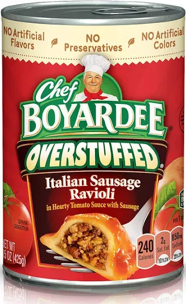 Chef Boyardee Overstuffed Italian Sausage Ravioli