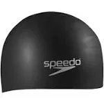 Speedo Long Hair Silicone Swim Cap Black