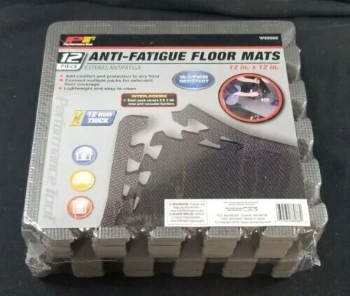 NEW 12 Piece  Anti-Fatigue Floor Mats by Performance Tool FREE SHIPPING