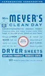 Mrs. Meyer's Clean Day Dryer Sheets, Rain Water Scent - 80 sheets