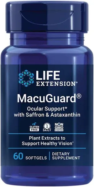 MacuGuard® Ocular Support with Saffron & Astaxanthin 60 softgels Life 