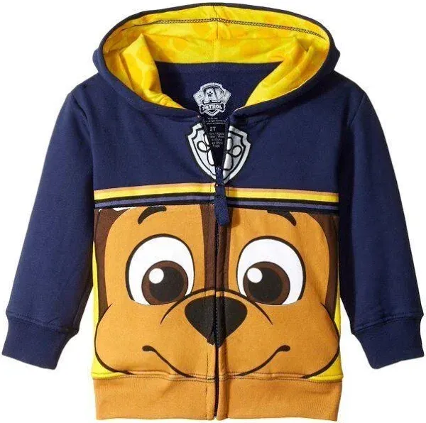 Nickelodeon Boys' Paw Patrol Character Big Face Zip-up Hoodies