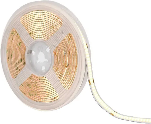 16.5 ft. COB LED Strip Light Spool, Plug-In Or Hardwired w/ Power Supply, 3000K Warm White, Dimmable