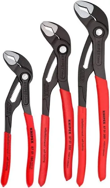 Knipex 00 20 06 US1 3 Pc Cobra� Pliers Set (7, 10, &amp; 12)