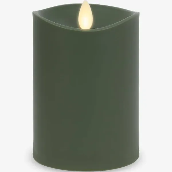 Loden Green Outdoor Flameless Candle Pillar