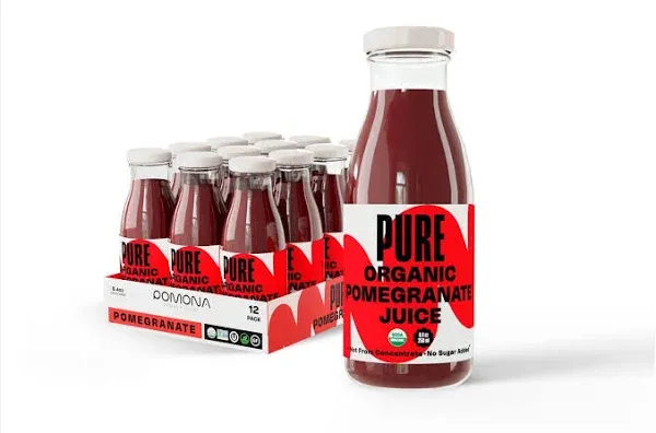 PMONA Organic Pure Pomegranate Juice Pack of 12