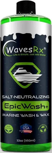 WavesRx Salt Neutralizing Boat Soap &amp;Jet Ski Wash with SiO2 Surface Protec 199ep