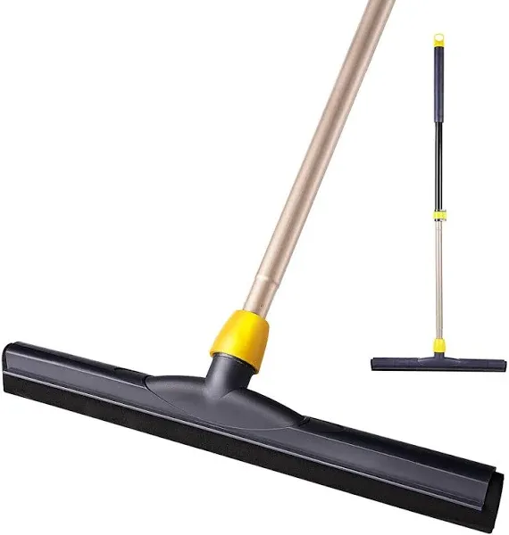 Adjustable Floor Squeegee Scrubber - Heavy Duty Broom for Garage, Shower &amp; More