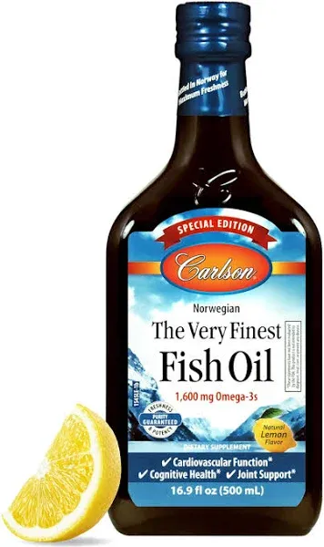 - the Very Finest Fish Oil, Special Edition, 1600 Mg Omega-3S, Liquid Supplement