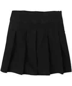 The Children’s Place Girls Slim Fit  Uniform Pleated Skort, Black Size 6X/7