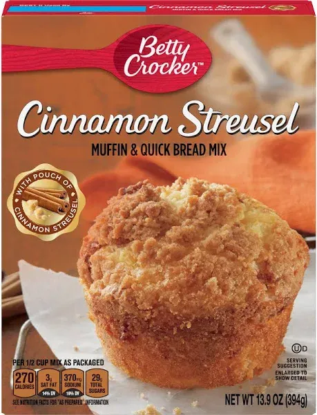 Betty Crocker Cinnamon Streusel Muffin and Quick Bread Mix