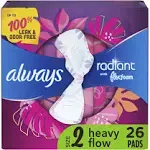 Always Pads, Heavy Flow, Light, Clean Scent, Size 2 - 26 pads