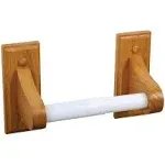 Design House 561209 Oak Wall Mounted Double Post Toilet Paper Holder