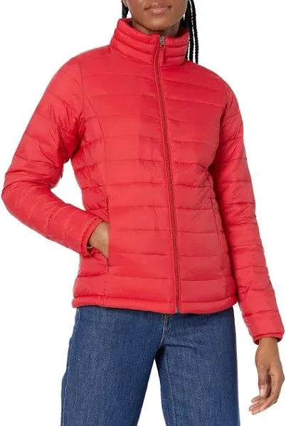 Amazon Essentials Women's Lightweight Long-Sleeve Water-Resistant Packable Puffer Jacket (Available in Plus Size)