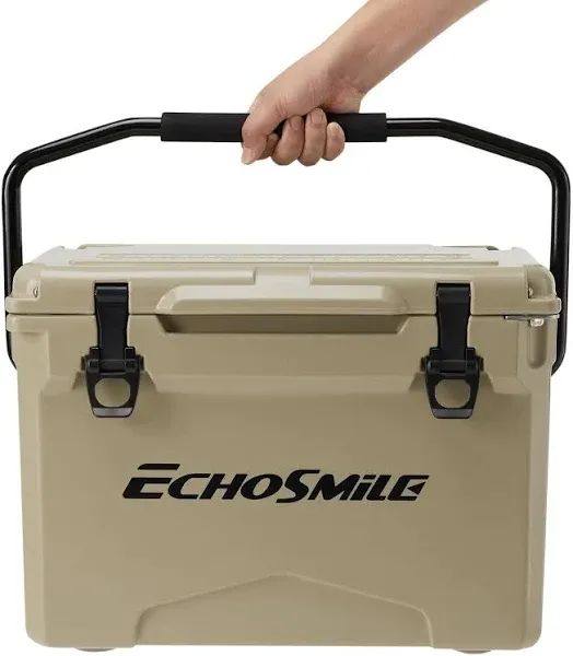  Insulated Portable Cooler 12/18/25 Qt, Rotomolded Cooler with 25QT White