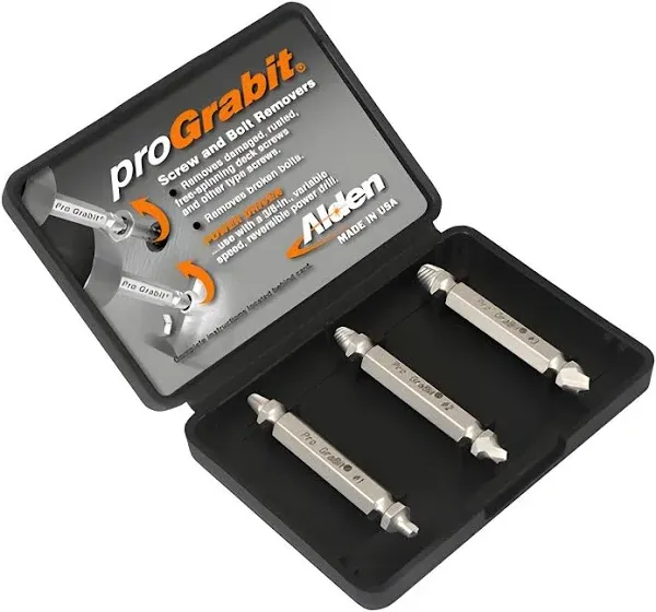 Alden 8430P 3 Pc Pro Grabit Screw &amp; Bolt Extractor Set