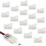 Armacost Lighting 566021 2 Pin LED Strip Light Wire to Tape Connectors, 18 Pack