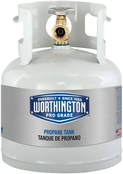 Worthington 281149 1-Gallon Steel Propane Cylinder With Type 1 With Overflow Prevention Device Valve