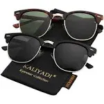 KALIYADI Polarized Sunglasses for Men and Women Semi-Rimless Frame Driving Sun Glasses UV Blocking