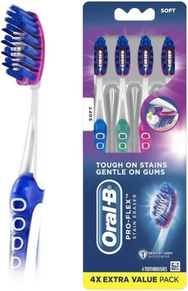 Oral-B Pro-Flex Stain Eraser Toothbrushes, Soft, 1 count