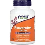 Now Foods Resveratrol Natural 200 Mg 120 Cápsulas