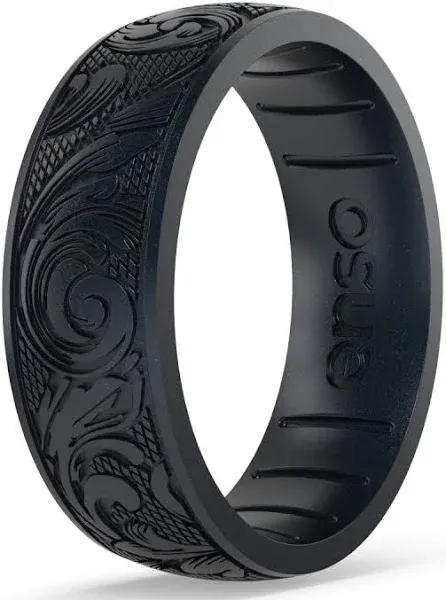 Enso Rings Signature Etched Collection Classic Etched Silicone Rings