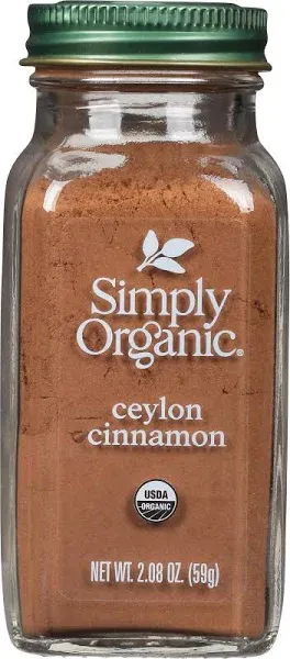 Simply Organic Ground Cinnamon, Certified Organic 2.45 oz Pack of 3 Cinnamomum loureirii Nees