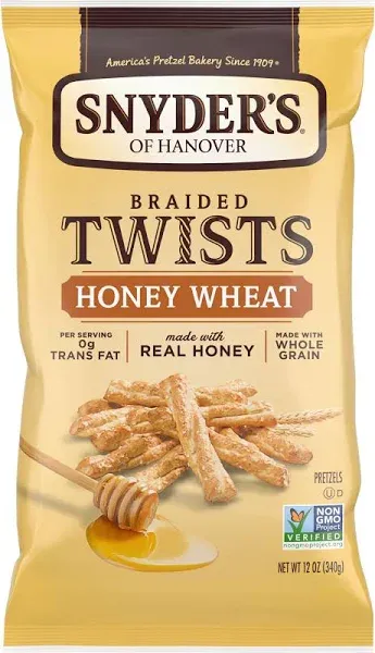 Snyder's of Hanover Braided Twists Honey Wheat Pretzels