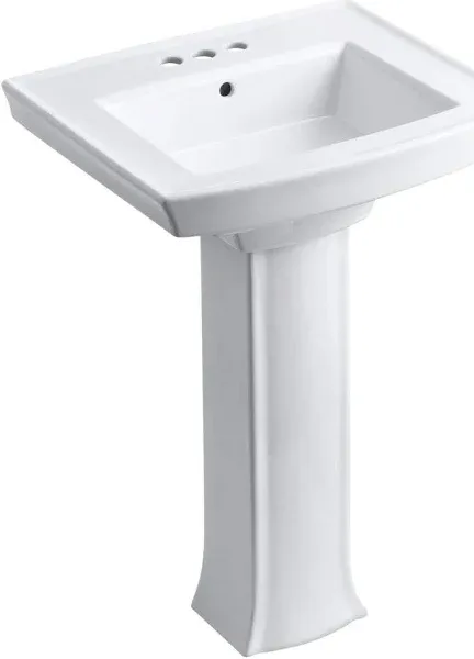 Kohler Archer Pedestal bathroom sink Faucet Holes K-2359