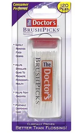 The Doctor's BrushPicks Interdental Toothpicks, 120 Picks