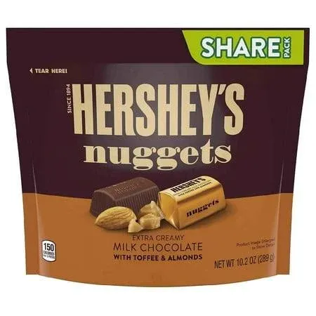 Hershey's Nuggets Extra Creamy Milk Chocolate with Toffee and Almonds Candy Share