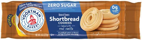 Voortman Bakery Cookies, Sugar Free, Shortbread - 8 oz