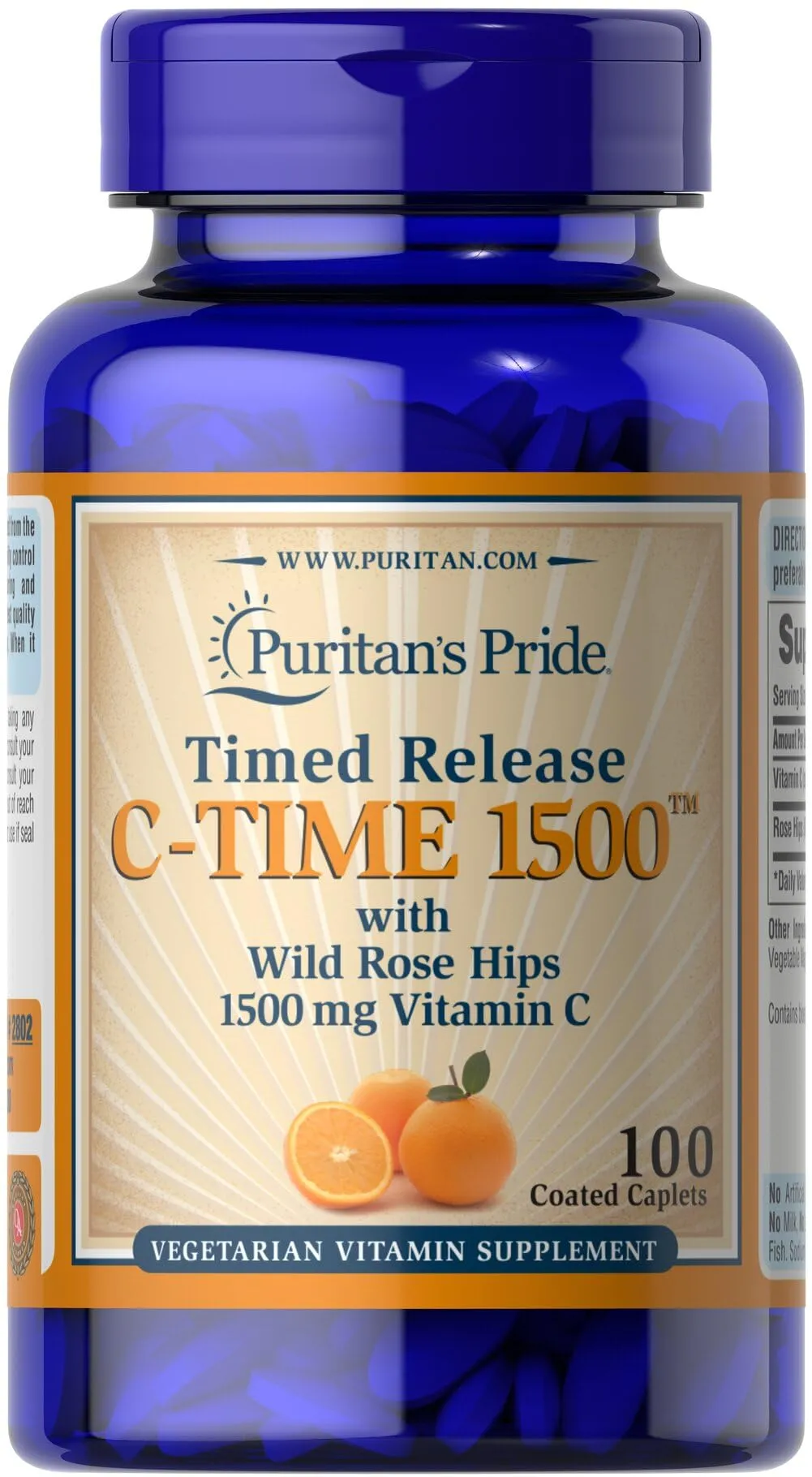 Puritan's Pride Timed Release Rose Hips Caplets