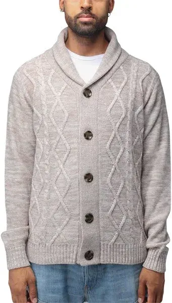 NWT XRAY Jean Cable Knit Button-Down Sweater