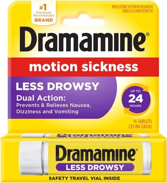 Dramamine Less Drowsy Motion Sickness Relief